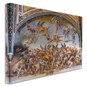 Luca Signorelli : the Damned Cast Into Hell (1499-1504) Canvas Gallery