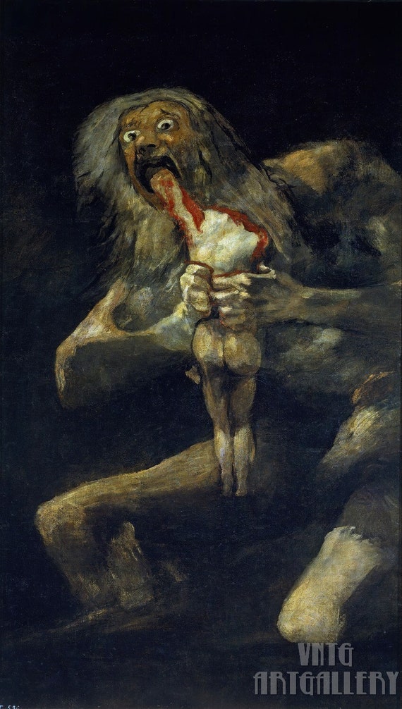 Francisco Goya : Saturn Devouring His Son 1819 Canvas Gallery
