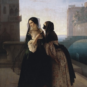 Francesco Hayez : Vengeance is Sworn (1851) Canvas Gallery Wrapped or Framed Giclee Wall Art Print Digitally Remastered (D6045)