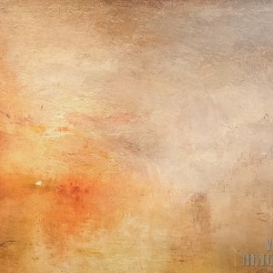 Joseph Mallord William Turner: Tramonto su un lago (1840) Stampa artistica da parete giclée su tela con cornice o avvolto in una galleria (D4560)