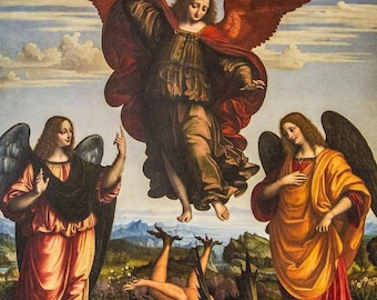 Marco D'oggiono : Altarpiece of the Three Archangels (1516) Canvas