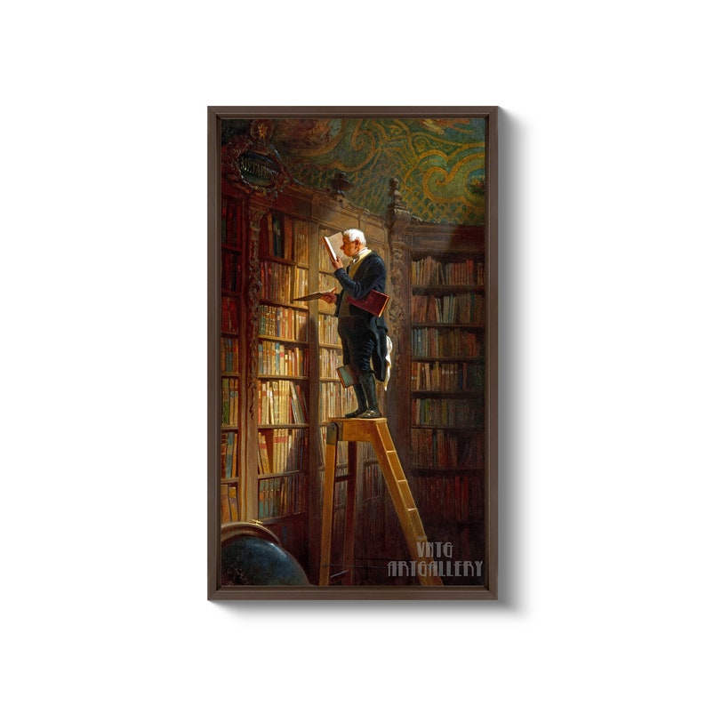Carl Spitzweg : Der Bücherwurm 1850 Leinwand Gallerie gerahmt Giclee Print D6035 Bild 6
