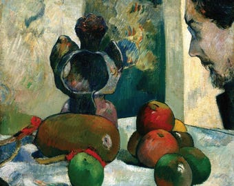 ポール・ゴーギャン：ハムのある静物画（1889年）美術館品質の