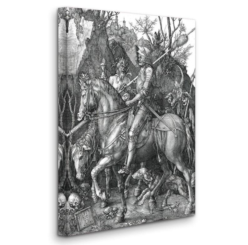 Albrecht Durer : the Knight Death and the Devil (1513) Canvas Gallery ...
