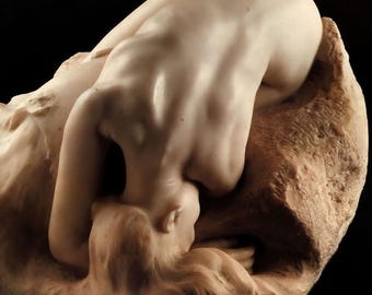 Auguste Rodin : Danaid (1889) Canvas Gallery Wrapped or Framed Giclee Wall Art Print Digitally Remastered (D6050)
