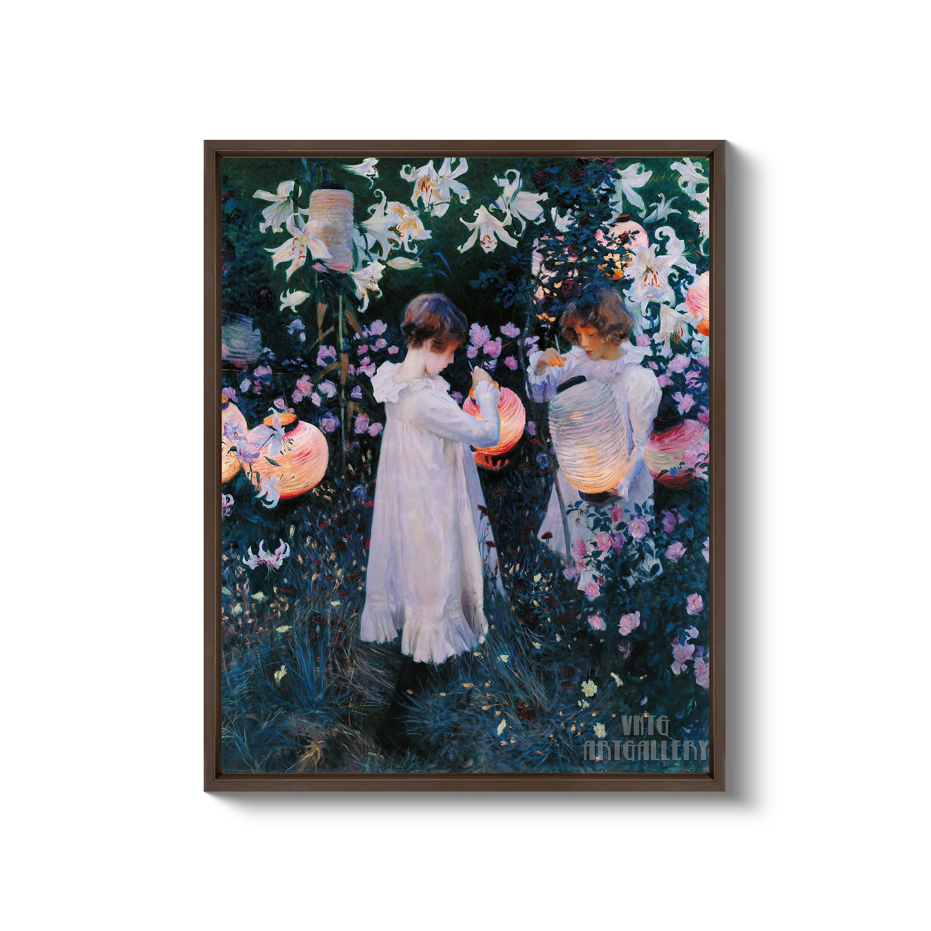 John Singer Sargent Carnation Lily Lily Rose 1885 Canvas Etsy