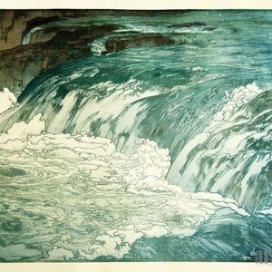 Yoshida Hiroshi : Rapids (1910)  Canvas Gallery Wrapped or Framed Giclee Wall Art Print Digitally Remastered (D4060)