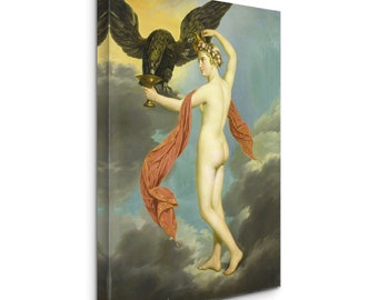 Gustav-Adolphe Diez : Hebe with Jupiter in the Guise of an Eagle (1823) Canvas Gallery Wrapped or Framed Giclee Wall Art Print (D6040)