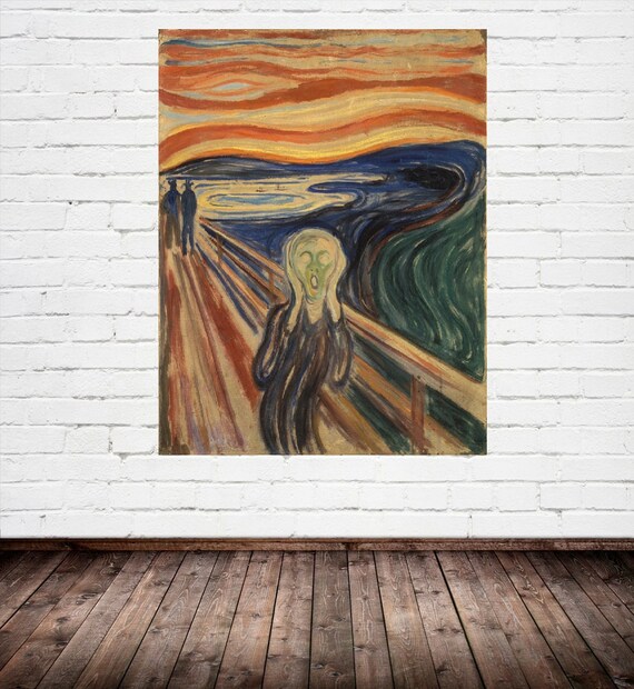 A3 A2 A4 size EDVARD MUNCH THE SCREAM CANVAS PAINTING REPRO A1