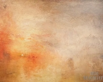 ジョセフ・マロード・ウィリアム・ターナー：湖に沈む夕日（1840年