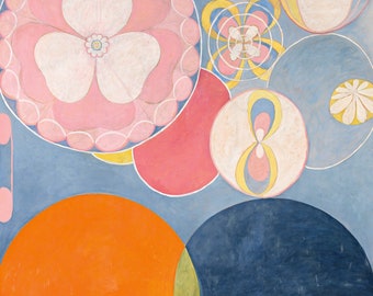 Hilma af Klint : The Ten Largest No. 2 Kindheit (1907) Leinwand Gallerie gewickelt oder gerahmt Giclee Print (D6045)