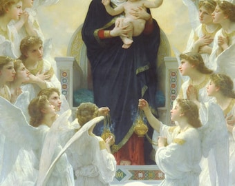 ウィリアム・アドルフ・ブグロー『天使たちと聖母』90x120