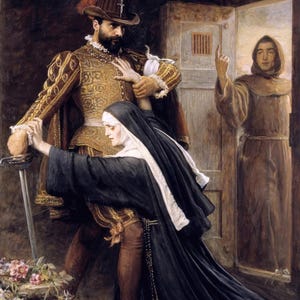 John Everett Millais : St Bartholomew&#39;s Day 1572 (1886) Canvas Gallery Wrapped Giclee Wall Art Print Digitally Remastered (D6040)