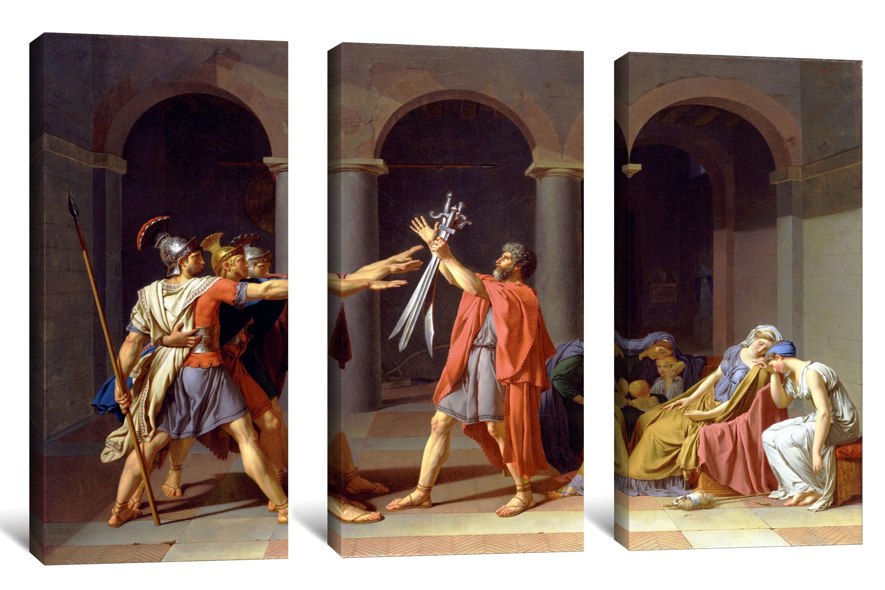 Jacques-Louis David : Juramento de los Horacios 1784 Canvas - Etsy México