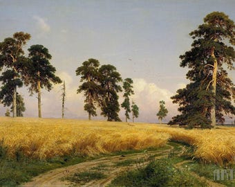 Ivan Shishkin : Rye (1878) Canvas Gallery Wrapped or Framed Giclee Wall Art Print Digitally Remastered (D3560)