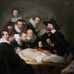Rembrandt : The Anatomy Lesson of Dr Nicolaes Tulp (1632) Canvas Gallery Wrapped or Framed Giclee Wall Art Print (D4560)