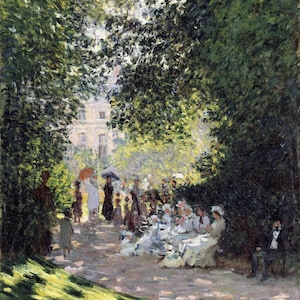 Claude Monet : The Parc Monceau (1878) Canvas Gallery Wrapped or Framed Giclee Wall Art Print Digitally Remastered (D6045)