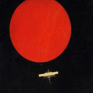 Ilya Chashnik — Cosmos — Roter Kreis auf schwarzer Oberfläche (1925) Leinwand Gallery gewickelt oder gerahmt Giclee Wall Art Print (D6050)