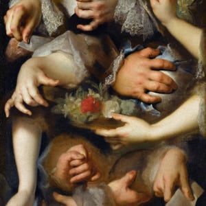 Nicolas de Largilliere: Estudio de manos (1715). Impresión giclée sobre lienzo, enmarcada o envuelta digitalmente (D6050).