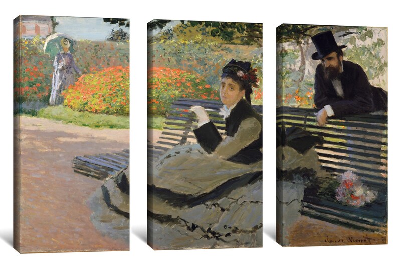 Claude Monet : Camille Monet on a Garden Bench 1873 Canvas - Etsy