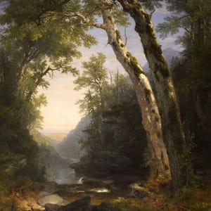 Asher Brown Durand : The Catskills (1859) Impression d&#39;art mural sur toile tendue ou encadrée remasterisée numériquement (D6050)