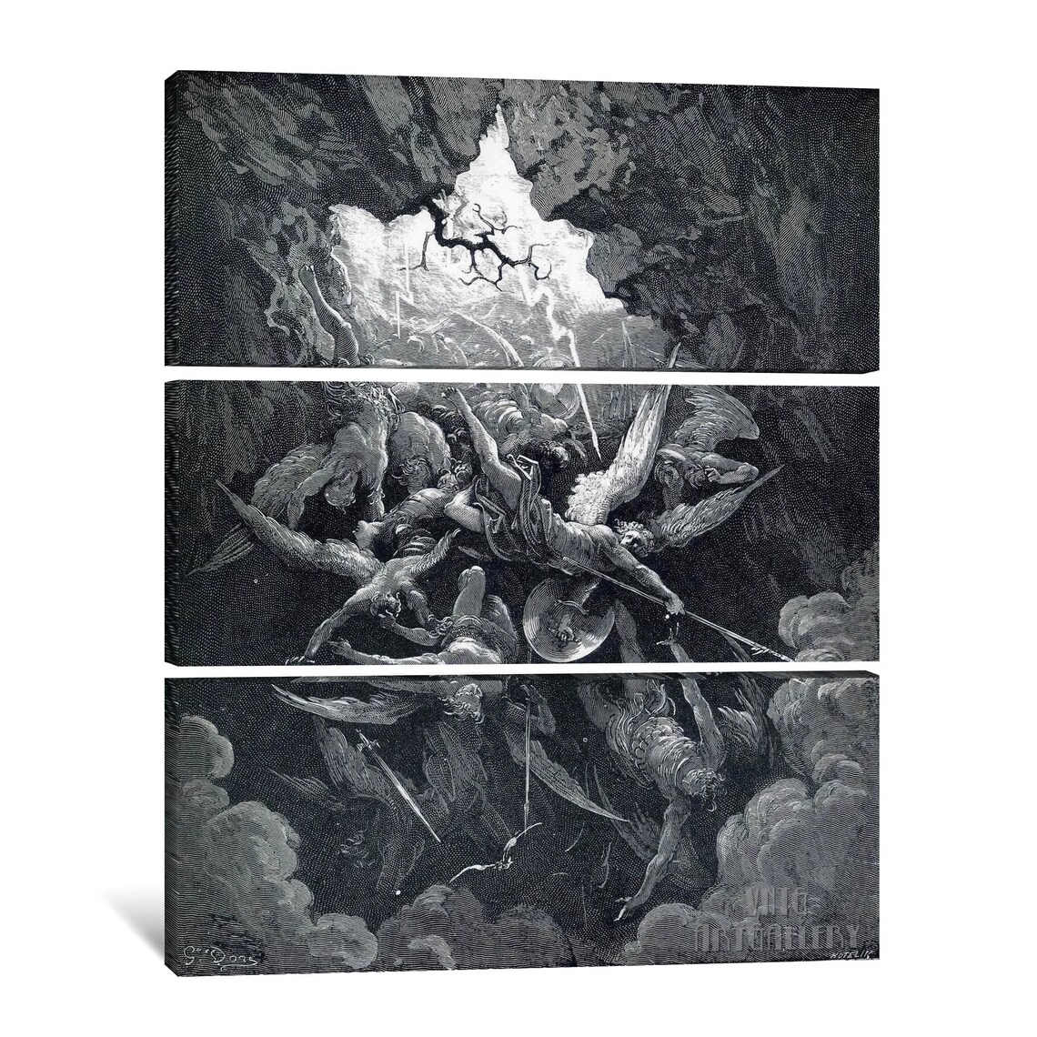 Gustave Dore : Mouth of Hell, Paradise Lost (1866) Canvas Gallery ...