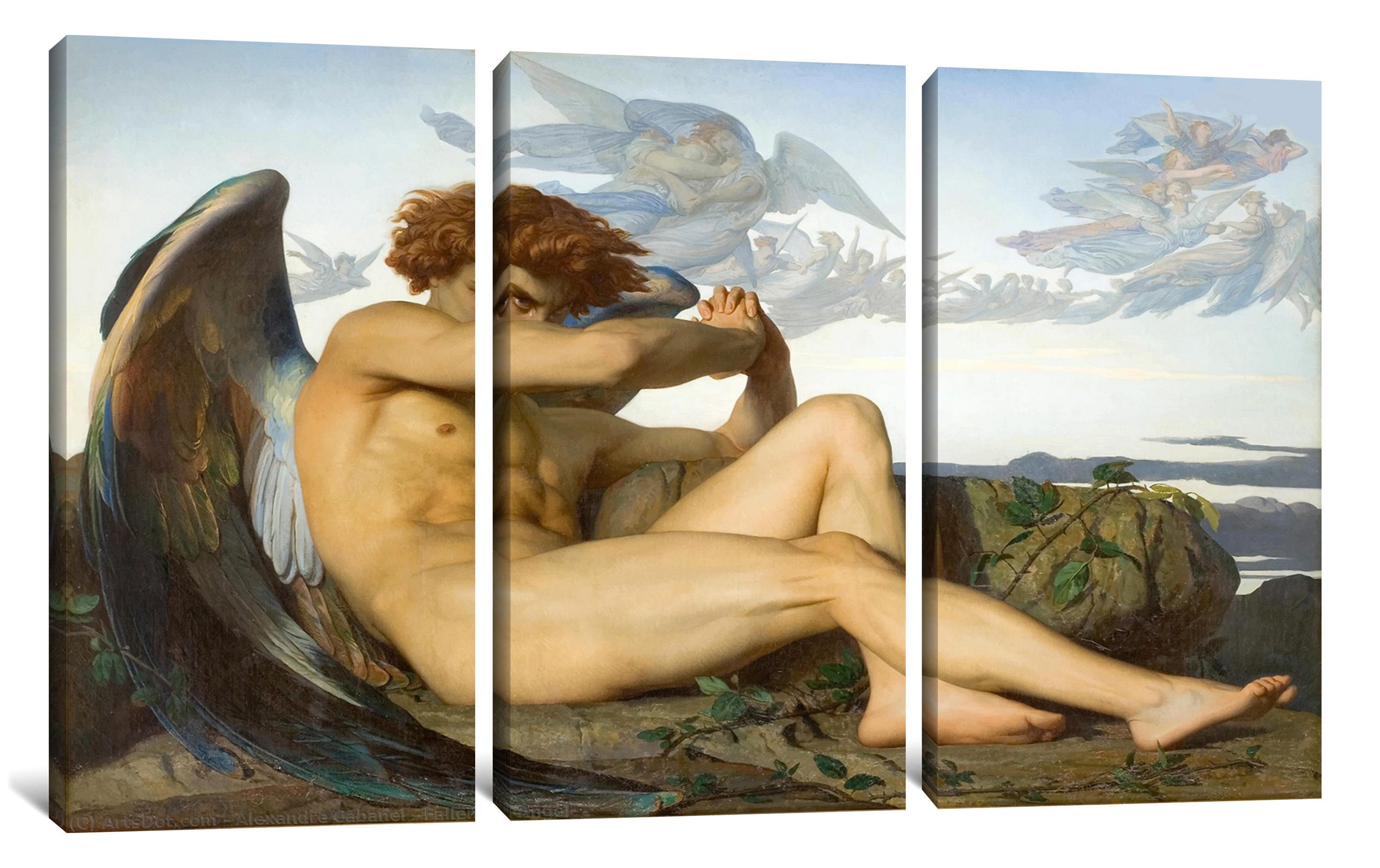 Alexandre Cabanel : Fallen Angel V2 1847 Canvas Gallery | Etsy