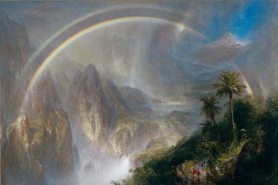 Tropical Scene by Frederick Edwin Church Giclee Fine Art Print Repro on Canvas