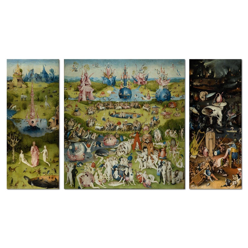 Hieronymus Bosch : Garden of Earthly Delights triptych 1490 - Etsy