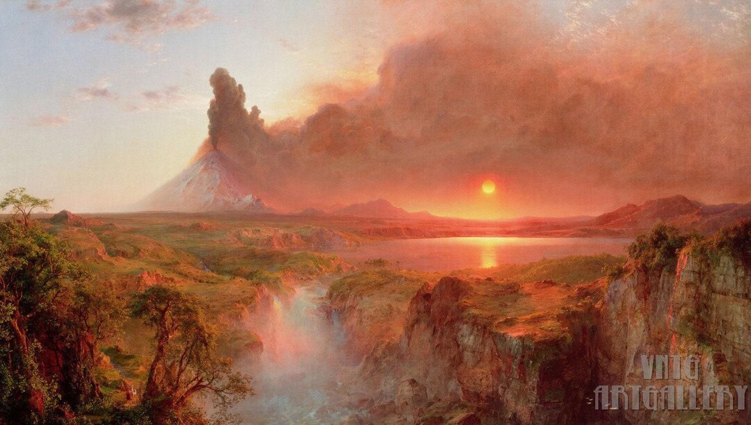 Frederic Edwin Church : Cotopaxi (1862) Canvas Gallery Wrapped or
