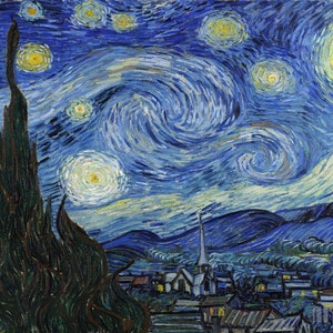 Vincent Van Gogh : Starry Night 1889 Canvas Gallery Wrapped or Framed ...