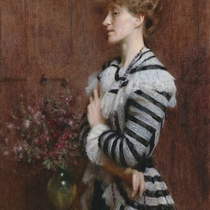 Arthur Hacker : Christabel Cockerell, Lady Frampton (1900) Canvas Gallery Wrapped or Framed Giclee Wall Art Print (D6045)