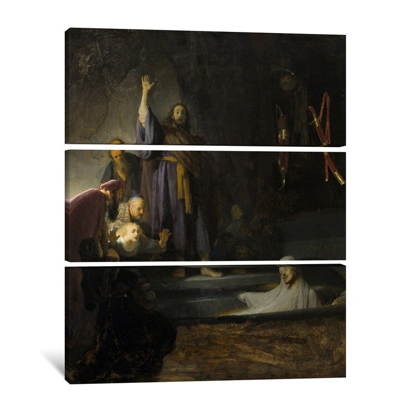 Rembrandt Van Rijn : the Raising of Lazarus 1630 Canvas - Etsy
