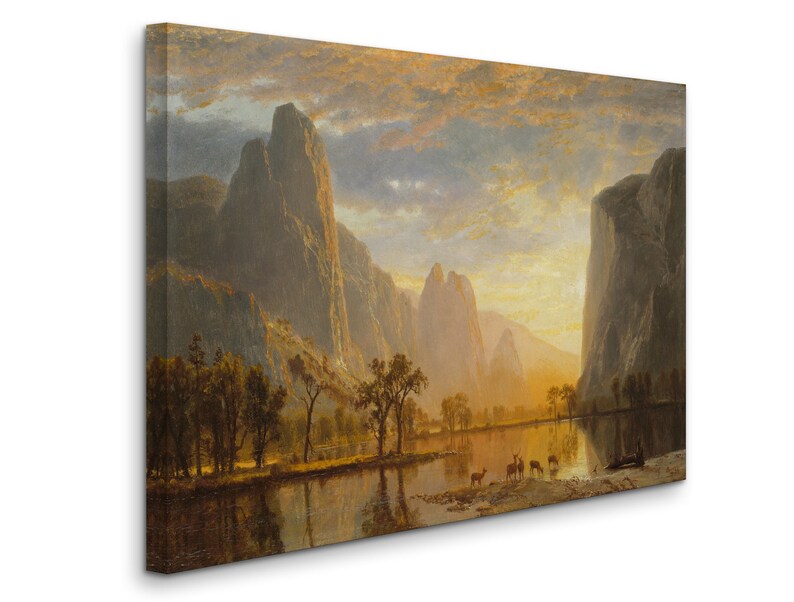 Albert Bierstadt : Looking Down the Yosemite Valley | Etsy