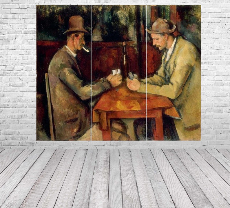 Paul C zanne The Card Players Les Joueurs De Cartes 1890 Etsy