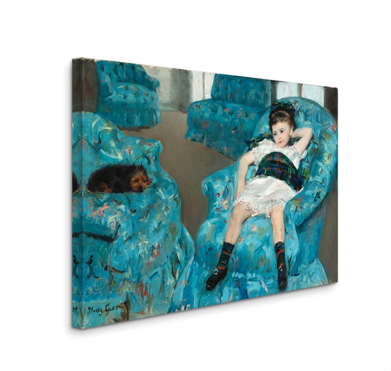 Mary Cassatt Little Girl in a Blue Armchair 1878 Canvas Etsy