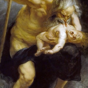Peter Paul Rubens: Saturno devorando a su hijo (1636). Impresión giclée sobre lienzo, enmarcada o envuelta digitalmente (D6030).