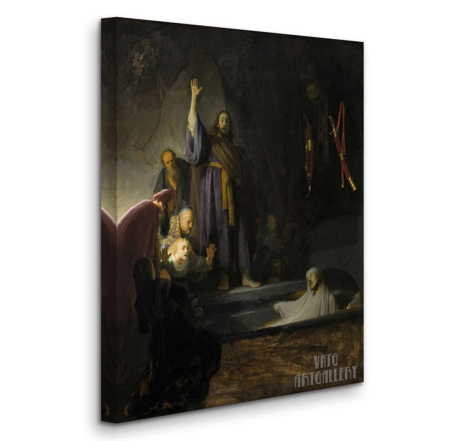 Rembrandt Van Rijn : the Raising of Lazarus (1630) Canvas Gallery ...