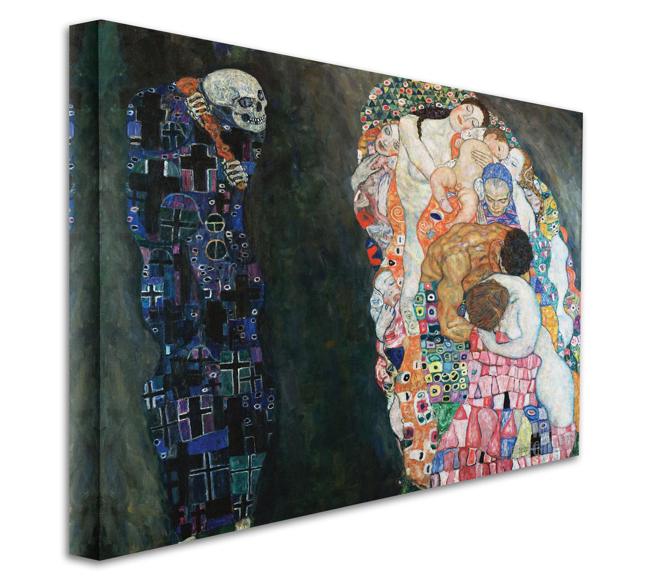 Gustav Klimt : Death and Life (1916) Canvas Gallery Wrapped or Framed ...