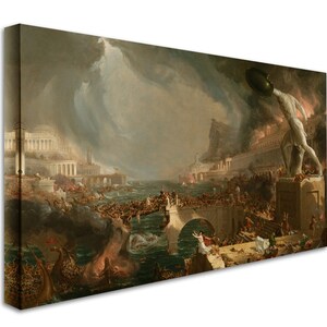 Thomas Cole : the Course of Empire Destruction 1836 Canvas - Etsy