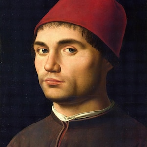 Antonello da Messina : Portrait of a Man (1475) Canvas Gallery Wrapped or Framed Giclee Wall Art Print Digitally Remastered (D6045)