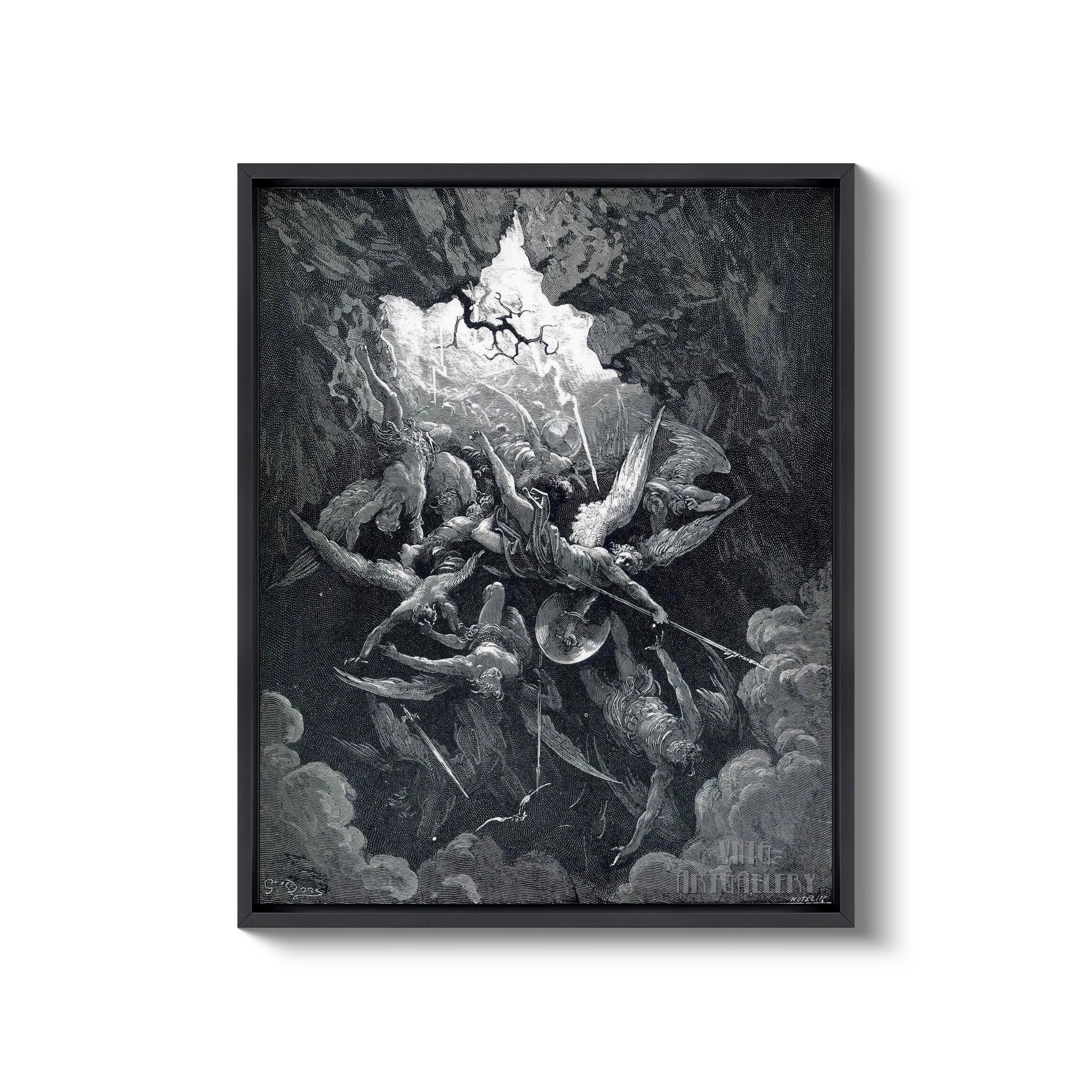 Gustave Dore : Mouth of Hell, Paradise Lost (1866) Canvas Gallery