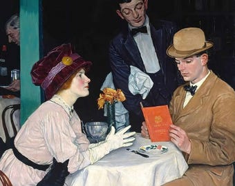 William Strang: feestdag (1912) galerie op canvas gewikkeld of ingelijste giclee muurkunstdruk digitaal geremasterd (D6050)