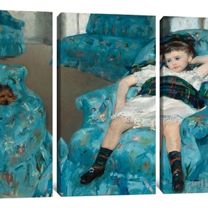Mary Cassatt : Little Girl in a Blue Armchair 1878 Canvas Gallery ...
