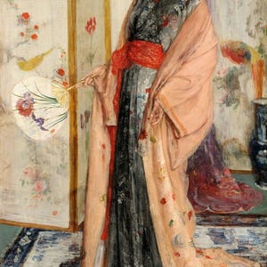James Abbott McNeill Whistler : The Princess from the Land of Porcelain (1863) Canvas Gallery Wrapped Giclee Wall Art Print (D6035)