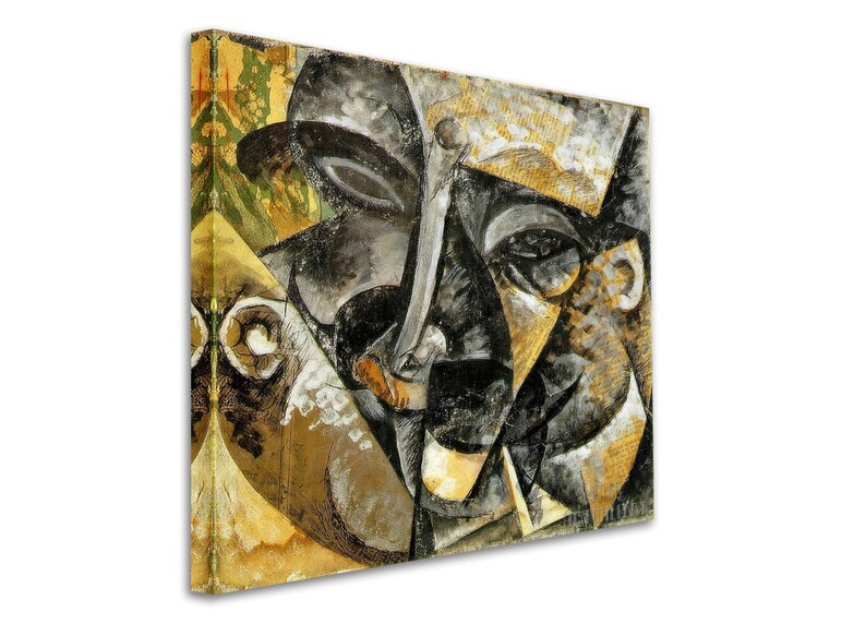 Umberto Boccioni : Dynamism of a Man's Head (1913) Canvas Gallery