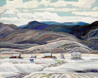 Franklin Carmichael : Bisset Farm (1933) Canvas Gallery Wrapped or Framed Giclee Wall Art Print Digitally Remastered (D5060)
