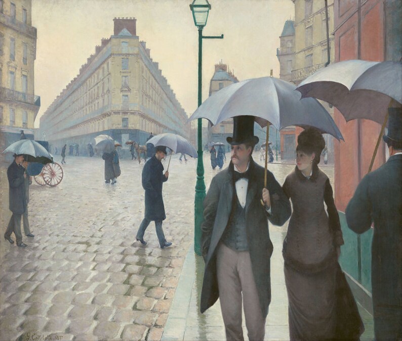 Gustave Caillebotte Rue de Paris Temps de Pluie 1877 Etsy