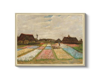 フィンセント・ファン・ゴッホ：オランダの花壇（球根畑 1883年