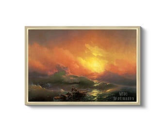 絵画 『第九の怒濤』1850年。★送料込み★ 絵画 『第九の怒濤』1850年。☆送料込み☆ - メルカリ